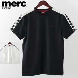 メルクロンドン メンズ Tシャツ Merc London チェッカー スカ 2色 オフホワイト ダークネイビー モッズファッション ギフト トラッド