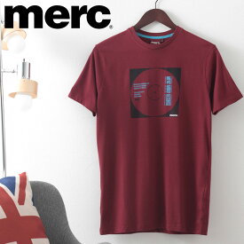 メルクロンドン メンズ Tシャツ スクータープリント Merc London バーガンディ レトロ モッズファッション プレゼント ギフト