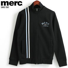 メルクロンドンMercLondonトラックトップジャージレーサーストライプ18SS新作ブラックブルゾンメンズモッズファッションプレゼントギフト