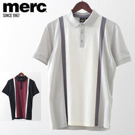 メルクロンドン メンズ ポロシャツ ポロ ストライプ レトロ 20s 2色 ブラック ライトグレー Merc London モッズファッション ギフト トラッド