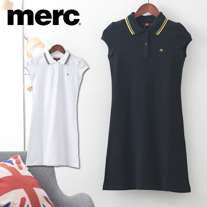 楽天市場 メルクロンドン レディース ワンピース Merc London ワンピ ポロ ドレス 鹿の子 ピケ 2色 ブラック ホワイト モッズ ファッション ギフト トラッド Clozest モッズメンズレディース