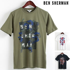ベンシャーマン Ben Sherman Tシャツ フローラル パネル 3色 メンズ 花柄 フラワー メンズ ギフト トラッド