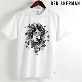 ベンシャーマン Ben Sherman Tシャツ シングル ジャージー サークル ホワイト メンズ ギフト トラッド