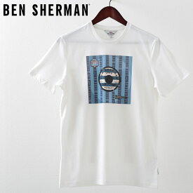 ベンシャーマン メンズ Tシャツ ターゲットマーク レコード Ben Sherman ホワイト ギフト トラッド