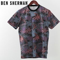 ベンシャーマンメンズTシャツトロピカルBenSherman19SS新作ブラックプレゼントギフト