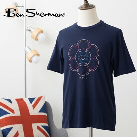 Ben Sherman ベンシャーマン メンズ Tシャツ 半袖 60thアニバーサリー 新作 60周年 マリン コットン レギュラーフィット クルーネック イギリス ギフト トラッド
