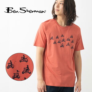 Ben Sherman �x���V���[�}�� T�V���c �v�����g �X�N�[�^�[ ���C�h�A�E�g 2025SS �V�� �I�[�K�j�b�N�R�b�g�� ���� ���M�����[�t�B�b�g �Z���[�Y �R�b�g�� �N���[�l�b�N ���j�Z�b�N�X �C�M���X �M�t