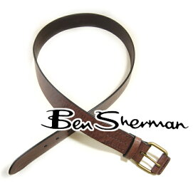 ベンシャーマン Ben Sherman 本革レザー ベルト メンズ モッズ ファッション Leather Belt 本革 レザー チョコレート ブラウン Chocolate Brown UKモッズ BenSherman ベン シャーマン *l *xl t271 ギフト トラッド