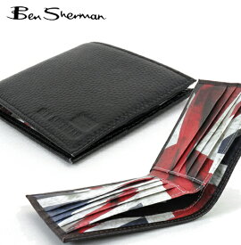 ベンシャーマン Ben Sherman 二つ折り 財布 本革レザー フラッグ ユニオンジャック ビルフォード ウォレット メンズ ギフト トラッド