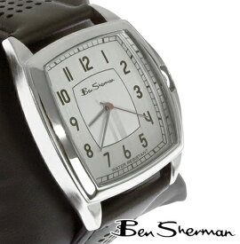 ベンシャーマン Ben Sherman シルバー フェイス 腕時計 メンズ モッズ ファッション Silver Face ライン レッド 本革 レザー ベルト Leather 腕 時計 アナログ ウォッチ UK モッズ r925 ギフト トラッド