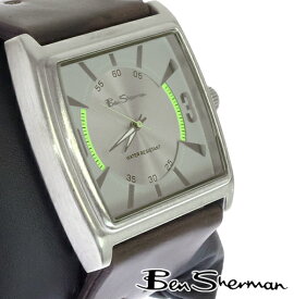 ベンシャーマン Ben Sherman サークル シルバー グレー フェイス 腕時計 メンズ モッズ ファッション本革 レザー ベルト Leather r937 ギフト トラッド