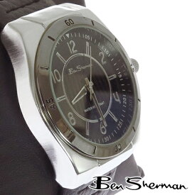 ベンシャーマン Ben Sherman シルバー グリップ ストライプ ブラック フェイス 腕時計 メンズ モッズ ファッション Silver Grip Stripe Black Face 本革 レザー ベルト Leather 腕 時計 アナログ ウォッチ UK モッズ r938 ギフト トラッド