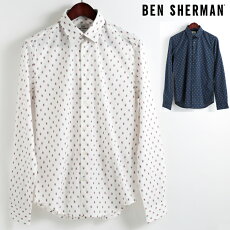 ベンシャーマンBenSherman長袖シャツクリップ2色18SS新作スリムフィットSOHOSlimFit隠れボタンダウンメンズプレゼントギフトモッズファッション