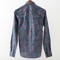 ベンシャーマンメンズ長袖シャツトロピカルジオ花柄シャツBenSherman19SS新作ダークブルーレギュラーフィットプレゼントギフト