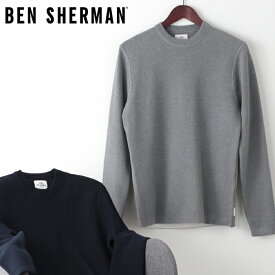 ベンシャーマン メンズ ニット Ben Sherman エアテックス カットソー ニット 20s 2色 ダークネイビー スティール ギフト トラッド