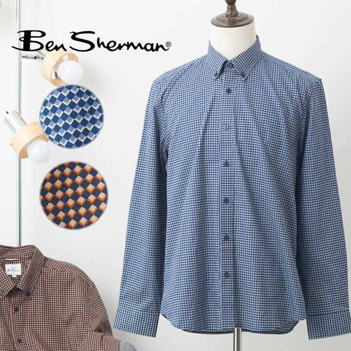 楽天市場】Ben Sherman ベンシャーマン 長袖シャツ シェブロンプリント  