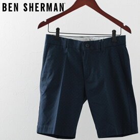 ベンシャーマン メンズ ハーツパンツ 短パン Ben Sherman ポルカドット ネイビー ギフト トラッド