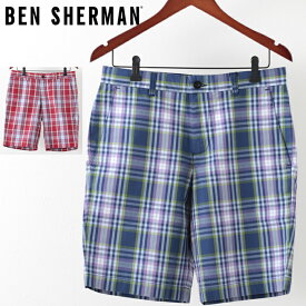 ベンシャーマン メンズ ハーフパンツ Ben Sherman テーラード ショーツ 短パン オーバーサイズ チェック ギフト トラッド