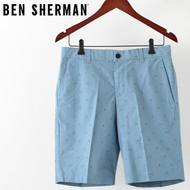 ベンシャーマン メンズ ハーフパンツ Ben Sherman ウォッシュドブルー テーラード ショーツ 短パン カイト 洋凧 ギフト トラッド