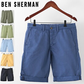 ベンシャーマン メンズ ハーフパンツ Ben Sherman ドゥディ チノ ショーツ 6色 ネイビー イエロー ブルー グリーン 短パン ギフト トラッド