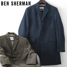 ベンシャーマン メンズ チェスターコート 2色 ミッドナイト ダークグリーン Ben Sherman ギフト トラッド