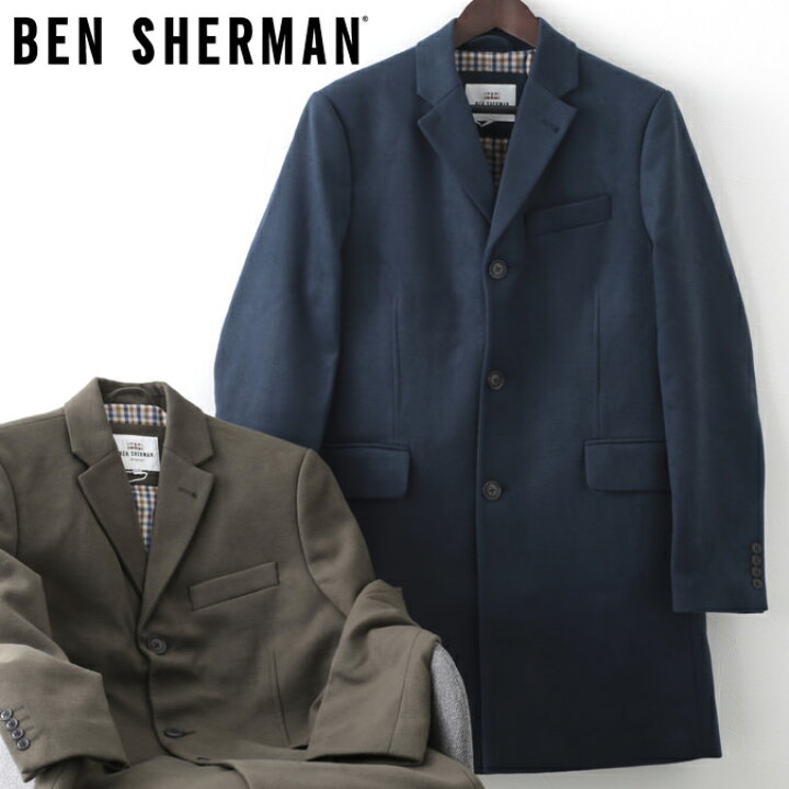 楽天市場 ベンシャーマン メンズ チェスターコート 2色 ミッドナイト ダークグリーン Ben Sherman ギフト トラッド Clozest モッズメンズレディース