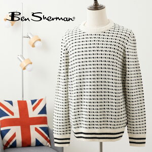 Ben Sherman �x���V���[�}�� �W���J�[�h�N���[�l�b�N�Z�[�^�[ �j�b�g �Z�[�^�[ �W���J�[�h �N���[�l�b�N �A�C�{���[ �E�[���� �M�t�g �v���[���g ���b�Y �g���b�h �����Y