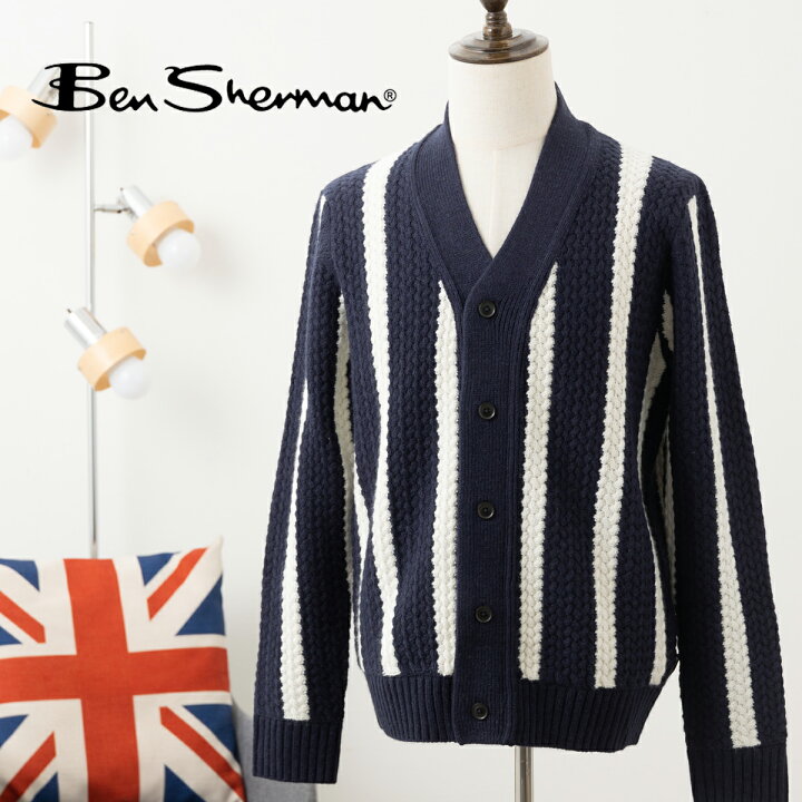 楽天市場】ベンシャーマン Ben Sherman Vネックニットストライプ 