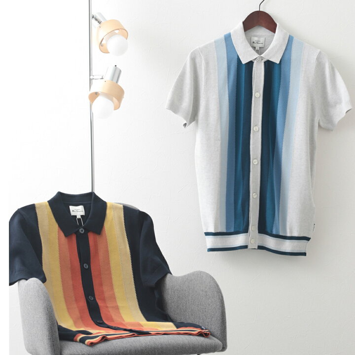 楽天市場】Ben Sherman メンズ ポロシャツ 半袖ニット ポロ ストライプ