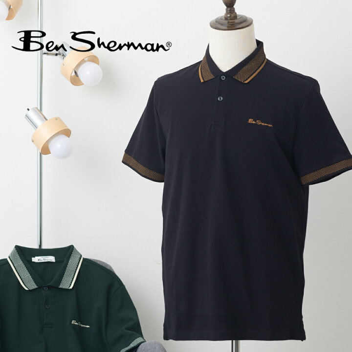 楽天市場】Ben Sherman ベンシャーマン 半袖ポロシャツ ブラック 