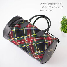 フレッドペリーバレルバッグトートバッグタータンチェックメンズ26×45×25cmFredPerryブラックタータン21SS新作レディース男女兼用プレゼントギフト正規販売店トラッド