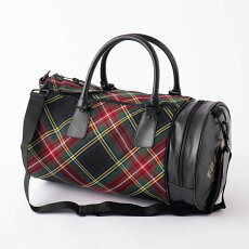 フレッドペリーバレルバッグトートバッグタータンチェックメンズ26×45×25cmFredPerryブラックタータン21SS新作レディース男女兼用プレゼントギフト正規販売店トラッド