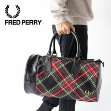 フレッドペリーバレルバッグトートバッグタータンチェックメンズ26×45×25cmFredPerryブラックタータン21SS新作レディース男女兼用プレゼントギフト正規販売店トラッド