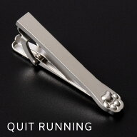 キャットデザインのネクタイピン キャット 足跡 CHILLWORK ステンレス タイクリップ マットシルバー ホビ…