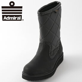 アドミラル メンズ ブーツ シューズ Admiral OAKWOOD オークウッド キルティング ブラック 防汚性 撥水性 テフロン加工 レディース トラッド