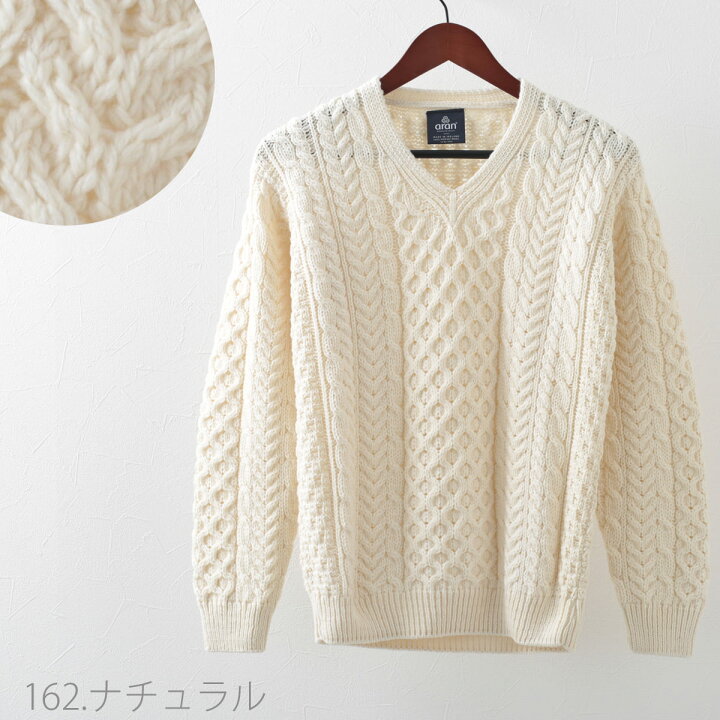 楽天市場】ARAN WOOLLEN MILLS ユニセックス メリノウール Vネック 