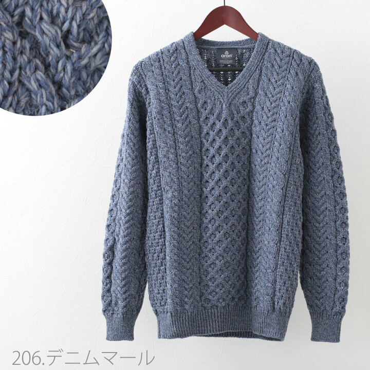 楽天市場】ARAN WOOLLEN MILLS ユニセックス メリノウール Vネック 
