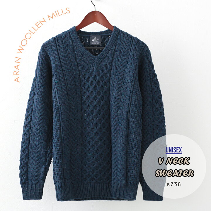 楽天市場】ARAN WOOLLEN MILLS ユニセックス メリノウール Vネック 