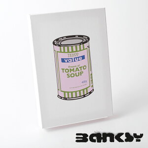 BANKSY CANVAS ART LoX A[gt@ubNpl X[ "Tin Tomato Soup Pink" 31.5cm × 21cm oNV[ g}g sN Mtg gbh