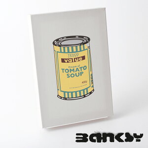 BANKSY CANVAS ART LoX A[gt@ubNpl X[ "Tin Tomato Soup Yellow" 31.5cm × 21cm oNV[ g}g CG[ Mtg gbh