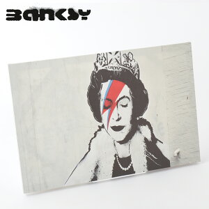 BANKSY CANVAS ART LoXA[gt@ubNpl "Bowie Paint Elizabeth" 60cm × 40cm oNV[ Mtg