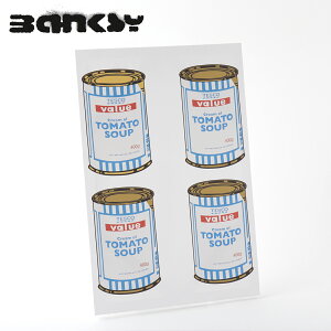 BANKSY CANVAS ART LoXA[gt@ubNpl "Four Soup Can" 60cm × 40cm oNV[ Mtg