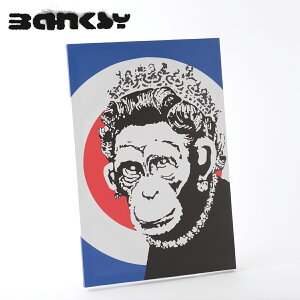 BANKSY CANVAS ART LoXA[gt@ubNpl "Monkey Queen Roundel" 60cm × 40cm oNV[ Mtg