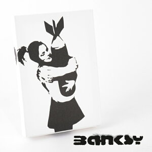 BANKSY CANVAS ART LoX A[gt@ubNpl X[ "Bomb Hugger" 31.5cm × 21cm oNV[ e Mtg gbh