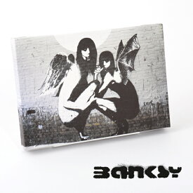 BANKSY CANVAS ART キャンバス アートファブリックパネル スモール "Devil Girls" 31.5cm × 21cm バンクシー 悪魔 デビル ガール ギフト トラッド