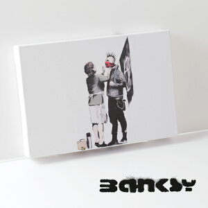BANKSY CANVAS ART pN }} LoX A[gt@ubNpl X[ "Punk Mum" 31.5cm × 21cm A[g zCg Mtg