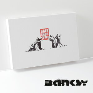 BANKSY CANVAS ART LoX A[gt@ubNpl X[ "Ends Today" 31.5cm × 21cm A[g Mtg gbh