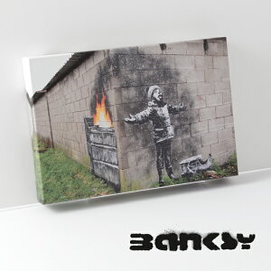 BANKSY CANVAS ART LoX A[gt@ubNpl X[ "Seasons Greeting" 31.5cm × 21cm A[g O[eBO Mtg gbh