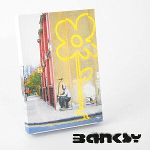 BANKSY CANVAS ART LoX A[gt@ubNpl X[ "Yellow Line Flower" 31.5cm × 21cm oNV[ t[ flower  Mtg gbh