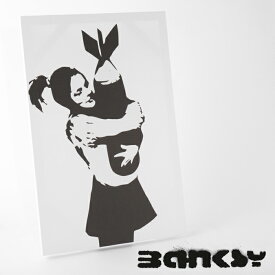 BANKSY CANVAS ART キャンバス アートファブリックパネル "Bomb Hugger" 60cm × 40cm バンクシー 爆弾 ギフト